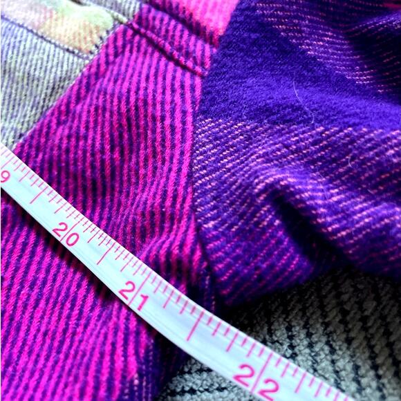Free People So Long Summer Plaid Flannel Button Down Pink Purple Sm/Med NWT - Picture 10 of 13